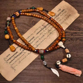 Tibetan 108 Yak Bone Mala Necklace – Men’s Buddhist Prayer Beads