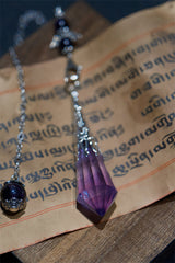 Amethyst Pendulum Pendant – Natural Crystal for Intuition, Clarity & Everyday Spiritual Style