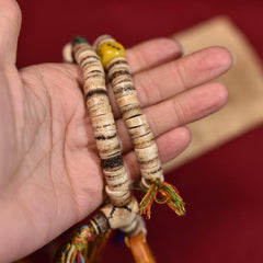 Tibetan Yak Bone Buddha Hand Pendant – Unisex Protection Amulet Necklace