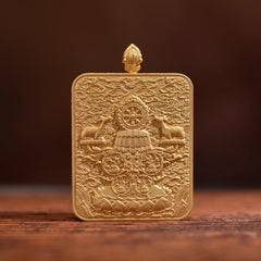 Zhachilamu Hand-Painted Card – 4×5cm Tibetan Goddess Mini Art