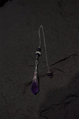 Amethyst Pendulum Pendant – Natural Crystal for Intuition, Clarity & Everyday Spiritual Style