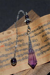 Amethyst Pendulum Pendant – Natural Crystal for Intuition, Clarity & Everyday Spiritual Style