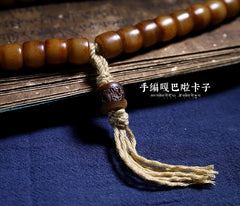 Tibetan Yak Bone Mala Bracelet – Handcrafted Buddhist Prayer Beads for Spiritual Healing & Esoteric Practice