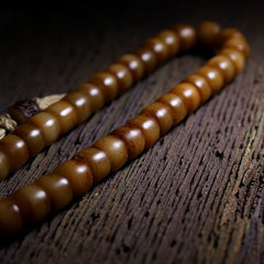 Tibetan Yak Bone Mala Bracelet – Handcrafted Buddhist Prayer Beads for Spiritual Healing & Esoteric Practice