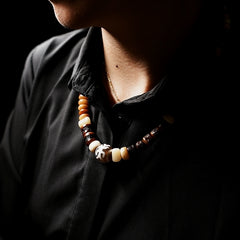 Tibetan Multi-Bone Mala Bracelet – Yak & Camel Bone Beads, Multi-Wrap Design for Spiritual Practice
