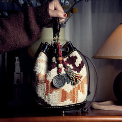 Tibetan Handwoven Amulet Tassel – Nine-Palace Charm, Bone Dice & Charnel Guardian Pendant for Bag, Car, or Waist