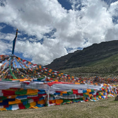 Tibetan Prayer Flag Hanging Service at Mount Kailash for Energy Blessing