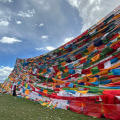 Tibetan Prayer Flag Hanging Service at Mount Kailash for Energy Blessing