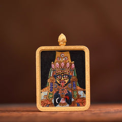 Zhachilamu Hand-Painted Card – 4×5cm Tibetan Goddess Mini Art